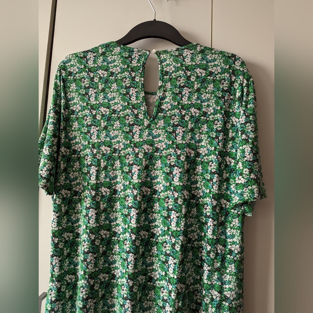 Green Floral Dress Asos Curve Size 20 - Picture 9 of 10
